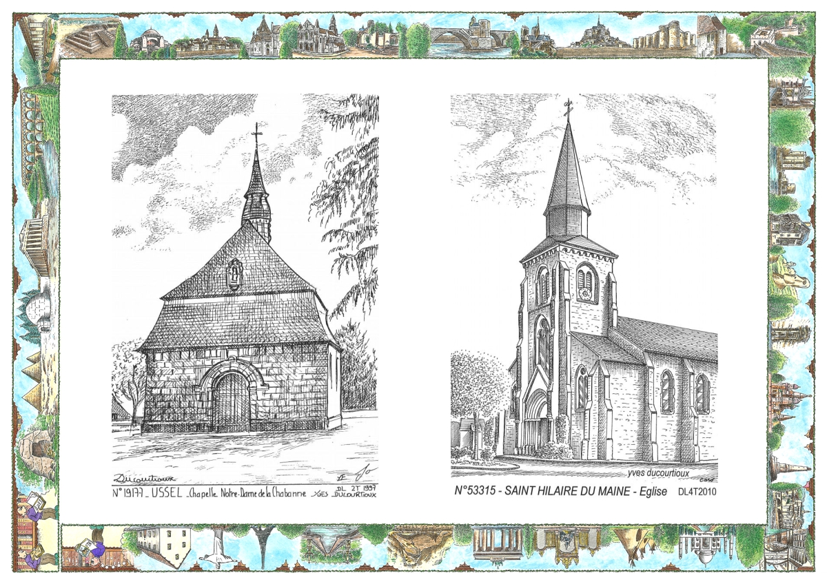 MONOCARTE N 19177-53315 - USSEL - chapelle nd de la chabanne / ST HILAIRE DU MAINE - �glise