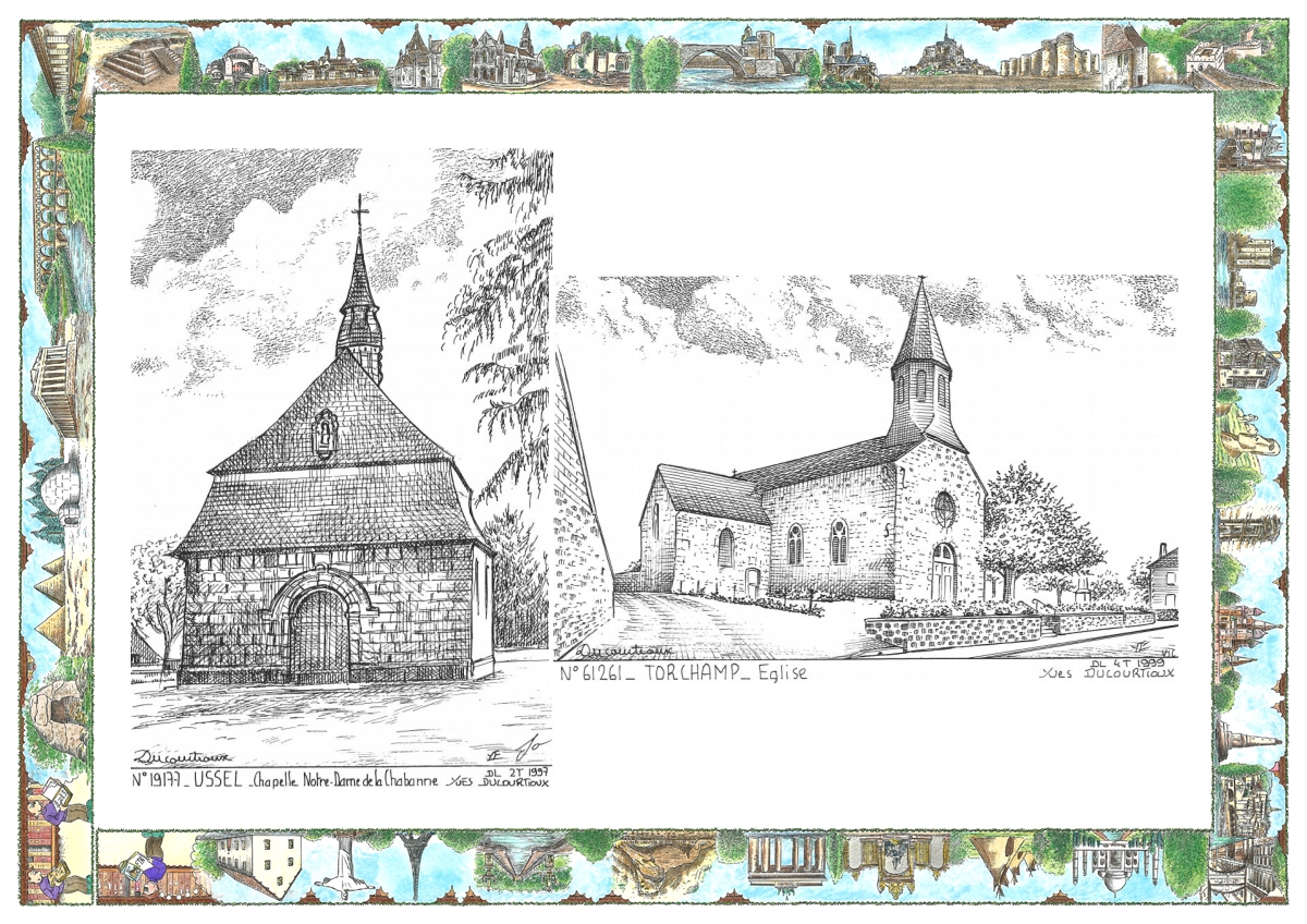 MONOCARTE N 19177-61261 - USSEL - chapelle nd de la chabanne / TORCHAMP - �glise