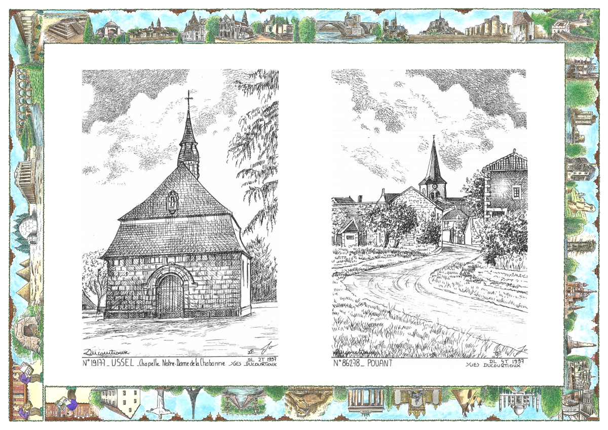 MONOCARTE N 19177-86278 - USSEL - chapelle nd de la chabanne / POUANT - vue