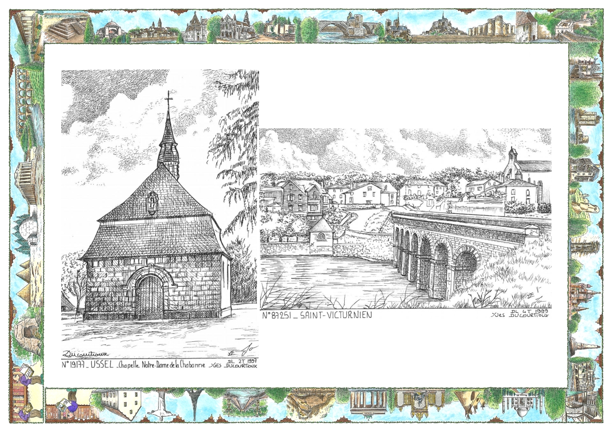 MONOCARTE N 19177-87251 - USSEL - chapelle nd de la chabanne / ST VICTURNIEN - vue