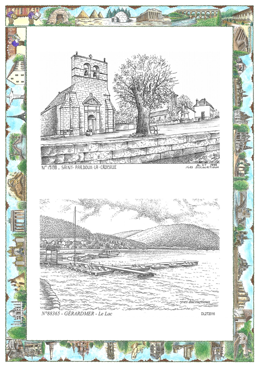 MONOCARTE N 19198-88365 - ST PARDOUX LA CROISILLE - vue / GERARDMER - le lac