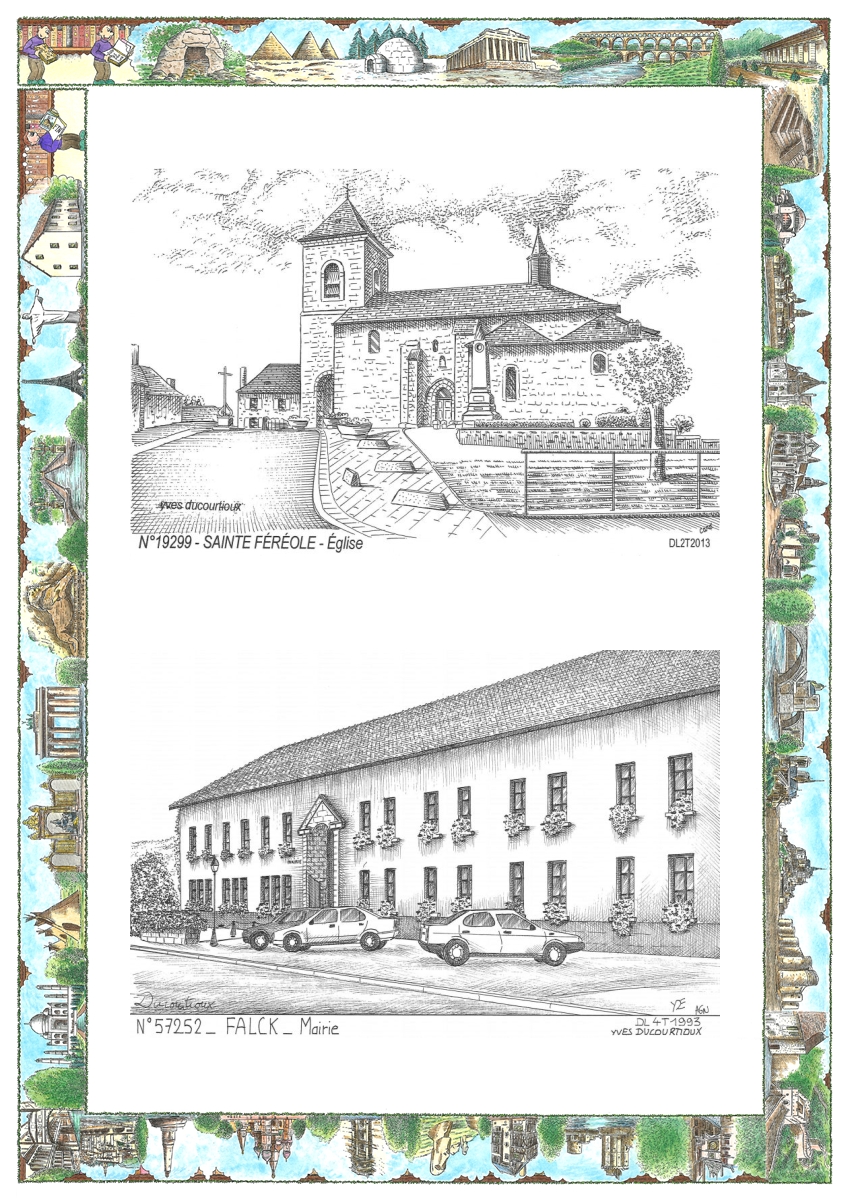MONOCARTE N 19299-57252 - STE FEREOLE - �glise / FALCK - mairie