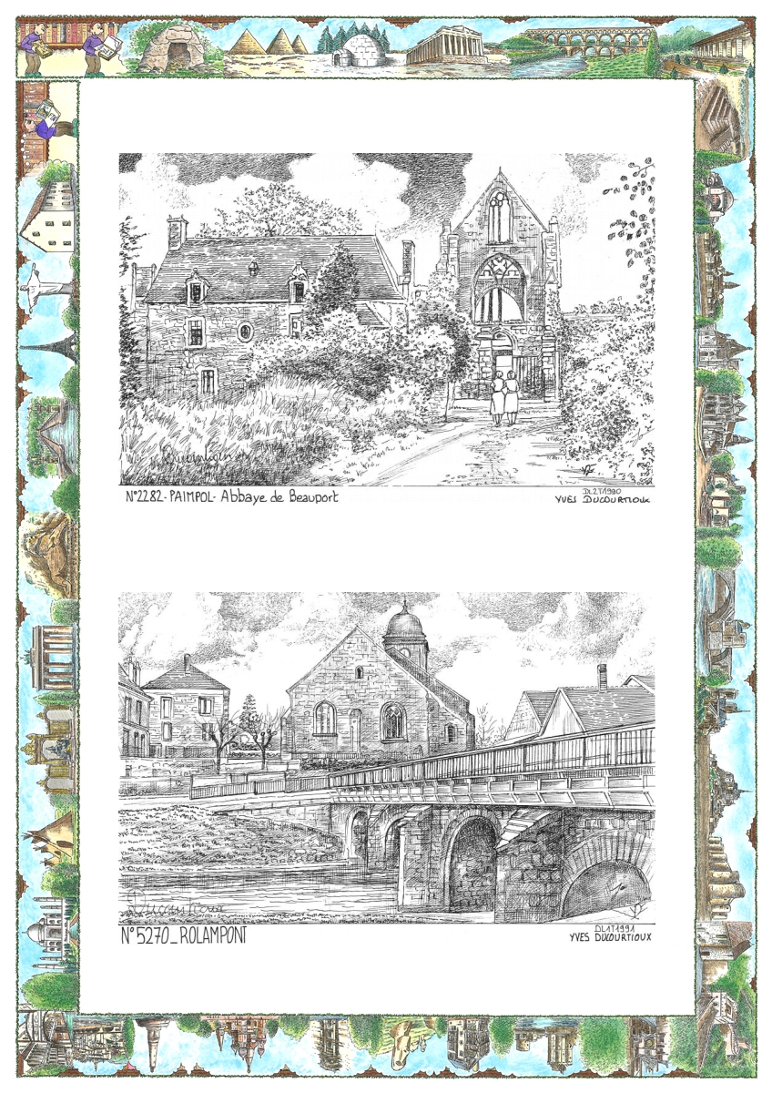 MONOCARTE N 22082-52070 - PAIMPOL - abbaye de beauport / ROLAMPONT - vue