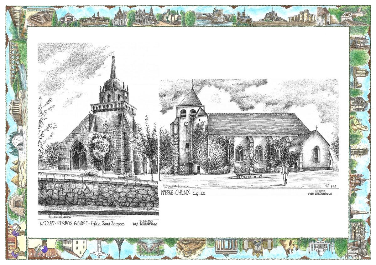 MONOCARTE N 22087-89076 - PERROS GUIREC - �glise st jacques / CHENY - �glise