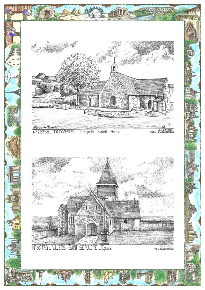 MONOCARTE N 22258-60179 - TREGASTEL - chapelle ste anne / VILLERS ST SEPULCRE - �glise