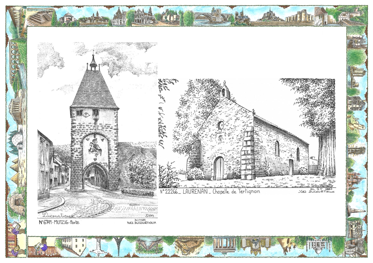 MONOCARTE N 22266-67041 - LAURENAN - chapelle de tertignon / MUTZIG - porte