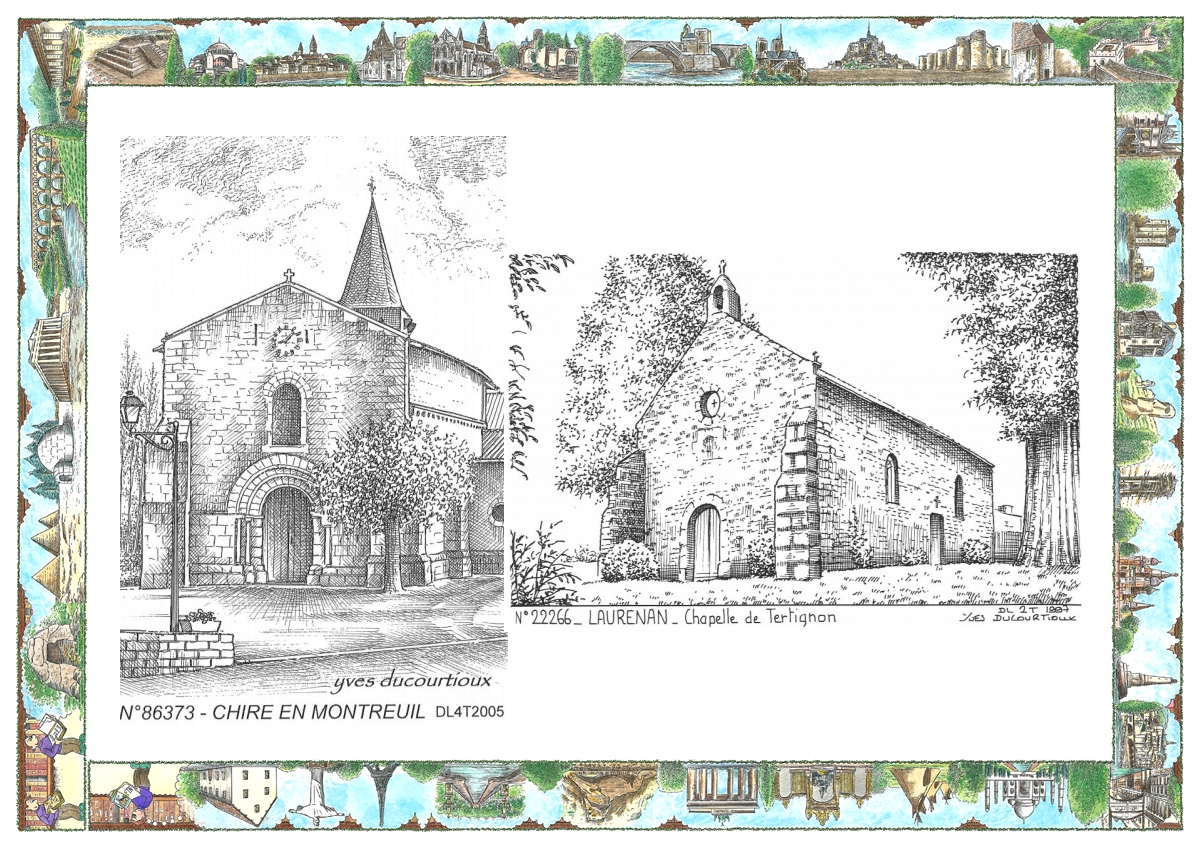 MONOCARTE N 22266-86373 - LAURENAN - chapelle de tertignon / CHIRE EN MONTREUIL - �glise