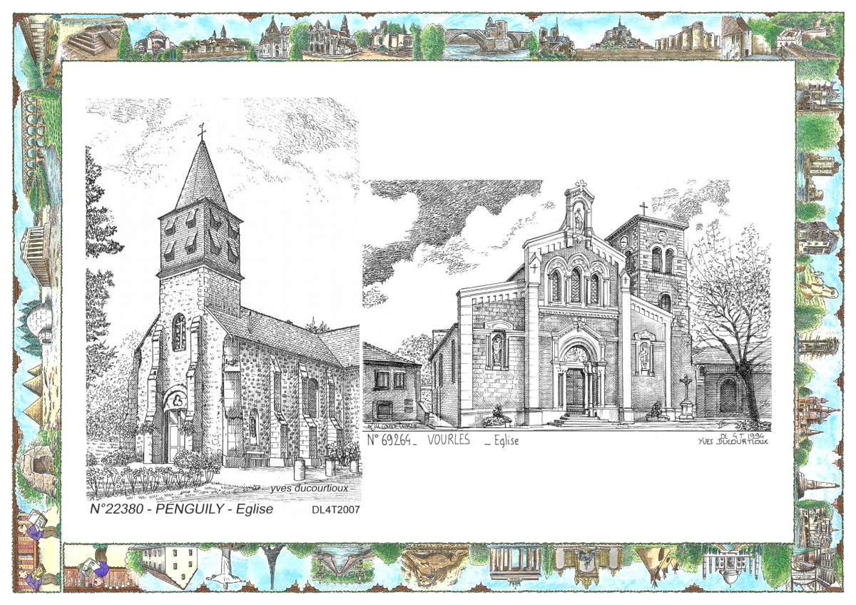 MONOCARTE N 22380-69264 - PENGUILY - �glise / VOURLES - �glise