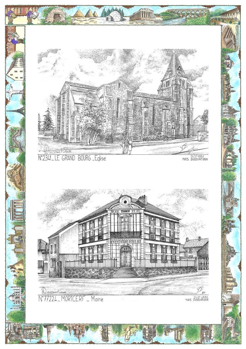 MONOCARTE N 23041-77224 - LE GRAND BOURG - �glise / MORTCERF - mairie