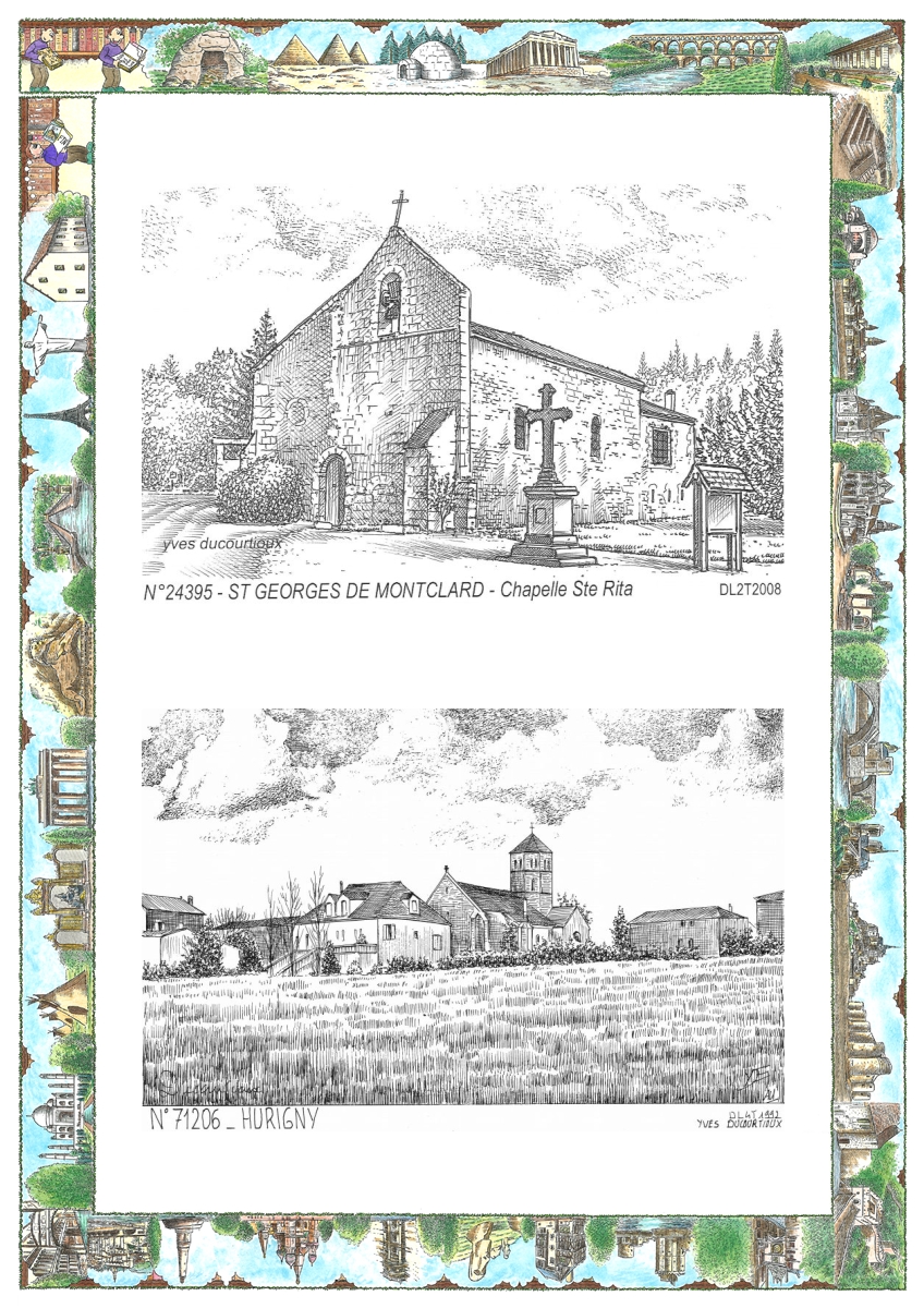 MONOCARTE N 24395-71206 - ST GEORGES DE MONTCLARD - chapelle ste rita / HURIGNY - vue