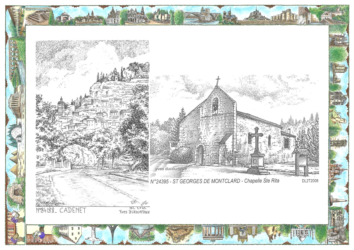 MONOCARTE N 24395-84188 - ST GEORGES DE MONTCLARD - chapelle ste rita / CADENET - vue