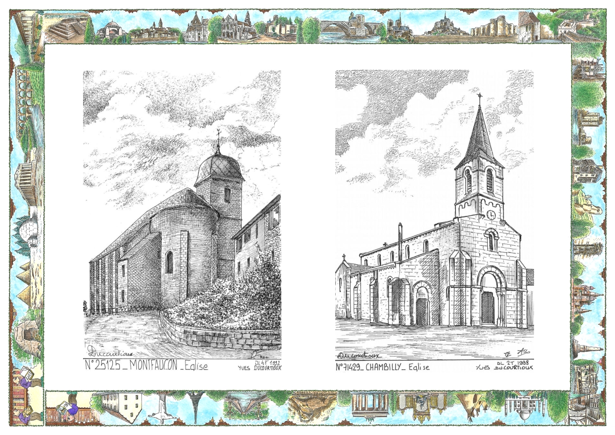 MONOCARTE N 25125-71429 - MONTFAUCON - �glise / CHAMBILLY - �glise