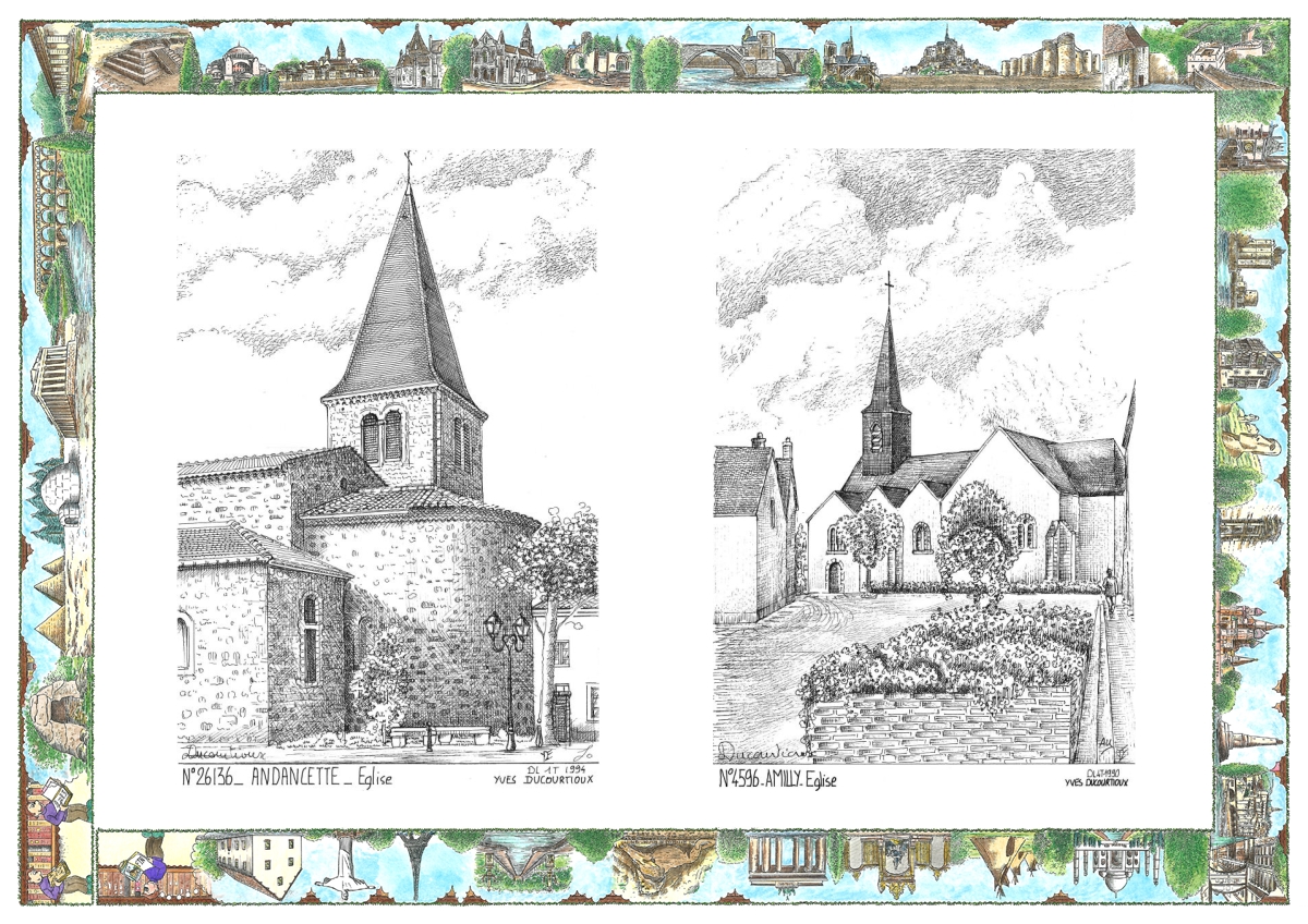 MONOCARTE N 26136-45096 - ANDANCETTE - �glise / AMILLY - �glise