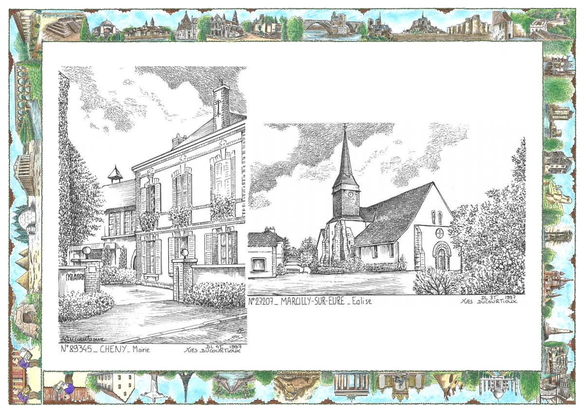 MONOCARTE N 27207-89345 - MARCILLY SUR EURE - �glise / CHENY - mairie