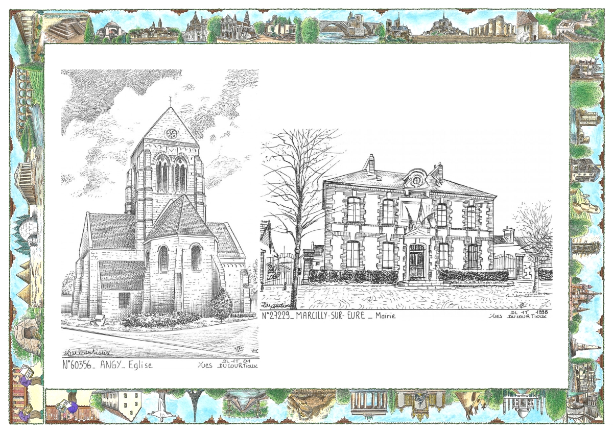 MONOCARTE N 27229-60356 - MARCILLY SUR EURE - mairie / ANGY - �glise
