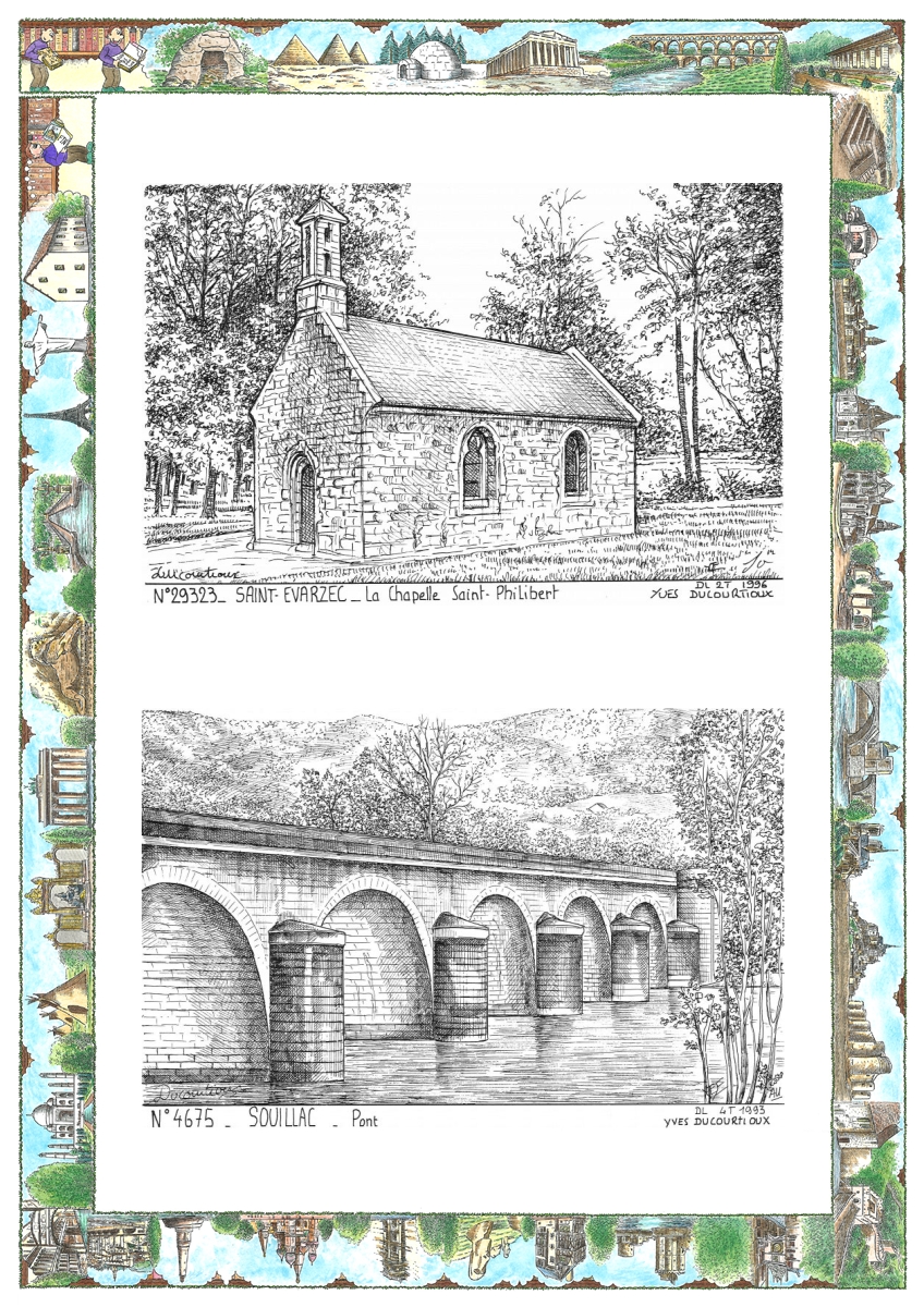 MONOCARTE N 29323-46075 - ST EVARZEC - la chapelle st philibert / SOUILLAC - pont