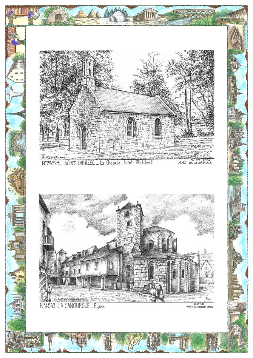 MONOCARTE N 29323-48018 - ST EVARZEC - la chapelle st philibert / LA CANOURGUE - �glise