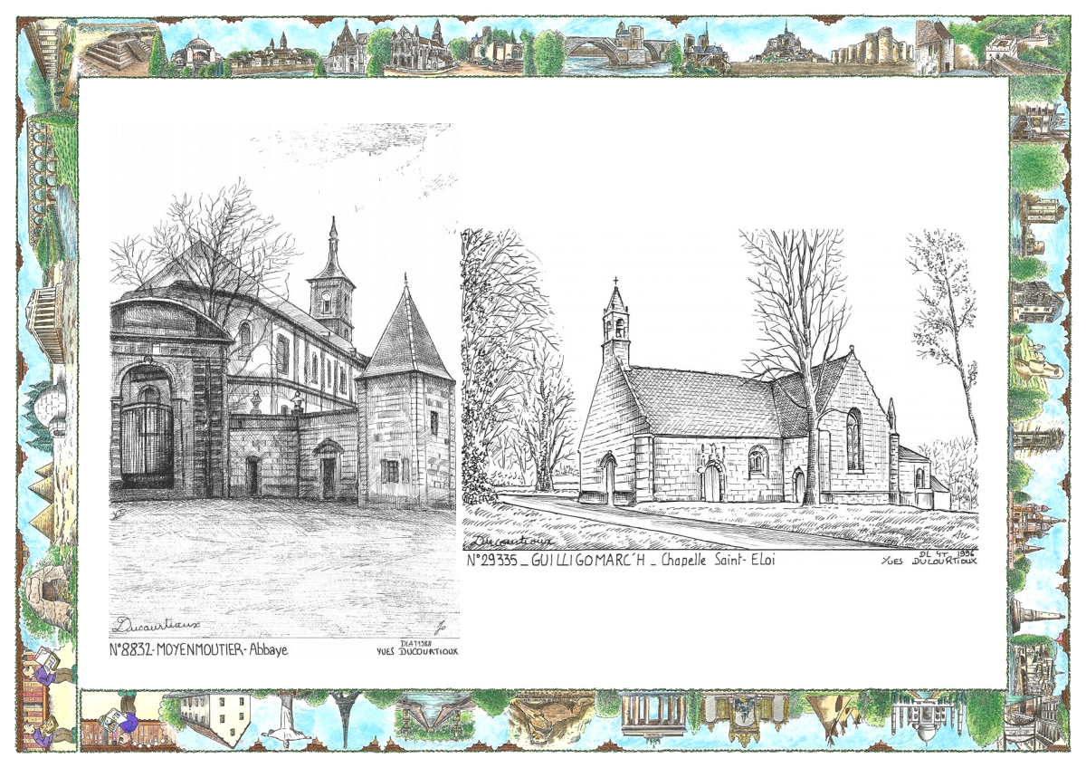 MONOCARTE N 29335-88032 - GUILLIGOMARC H - chapelle st �loi / MOYENMOUTIER - abbaye