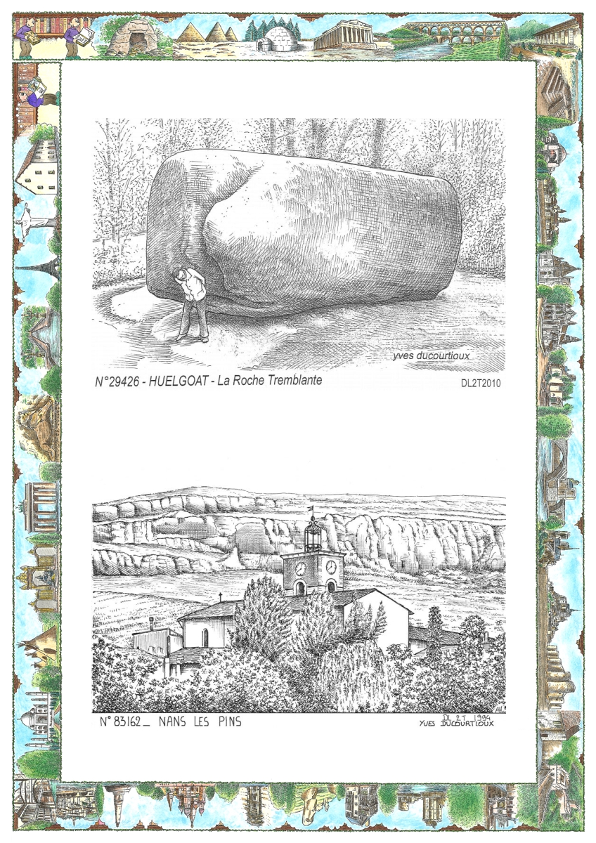 MONOCARTE N 29426-83162 - HUELGOAT - la roche tremblante / NANS LES PINS - vue