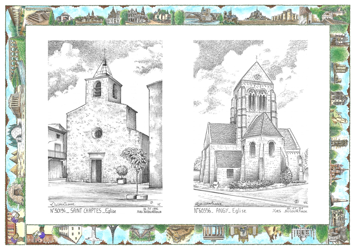 MONOCARTE N 30194-60356 - ST CHAPTES - �glise / ANGY - �glise