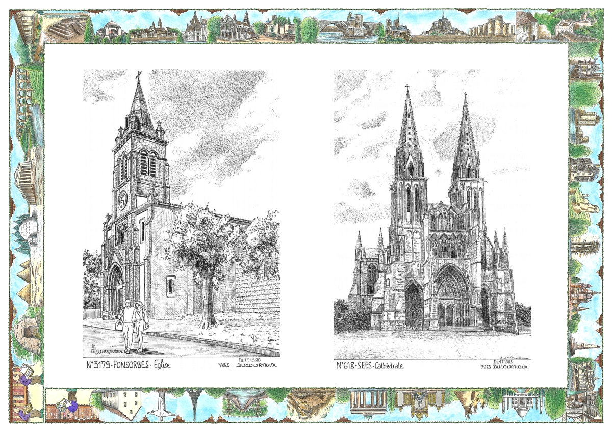 MONOCARTE N 31079-61008 - FONSORBES - �glise / SEES - cath�drale
