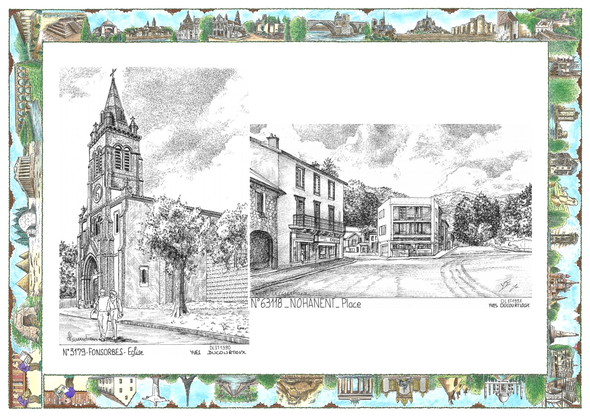 MONOCARTE N 31079-63118 - FONSORBES - �glise / NOHANENT - place