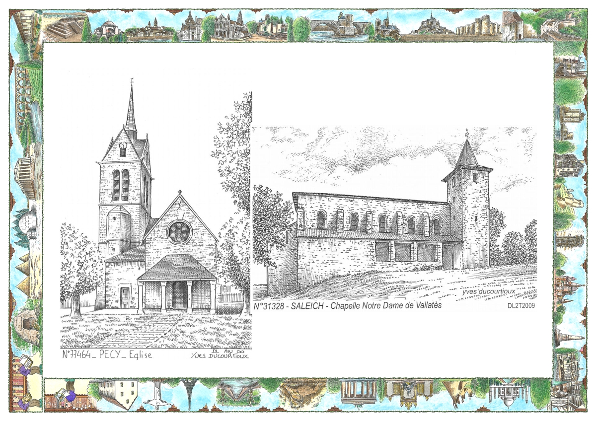 MONOCARTE N 31328-77464 - SALEICH - chapelle nd de vallat�s / PECY - �glise