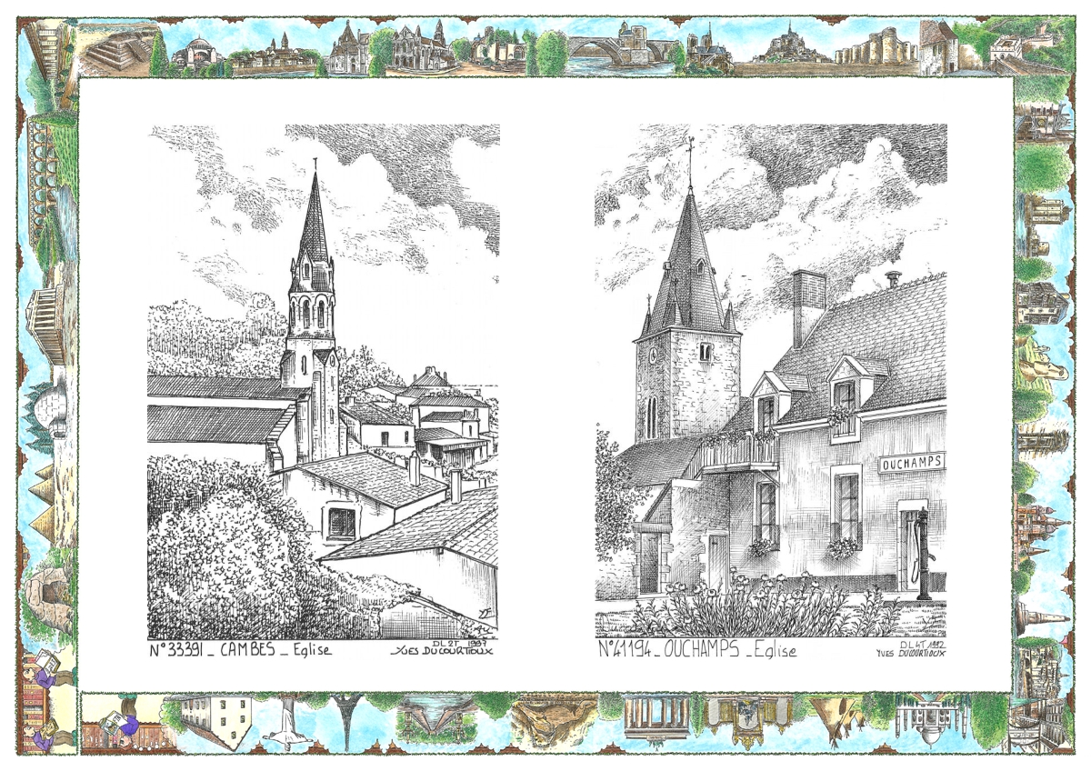 MONOCARTE N 33391-41194 - CAMBES - �glise / OUCHAMPS - �glise