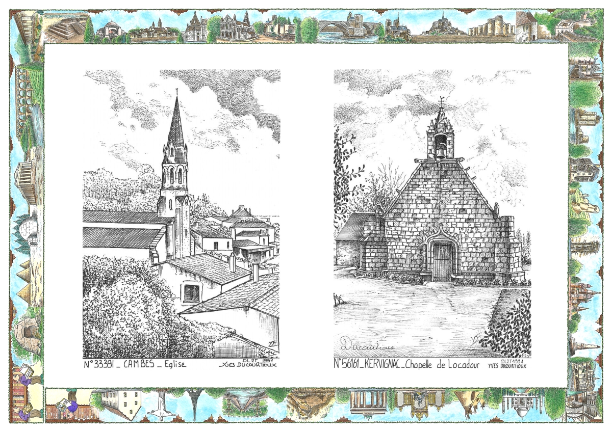 MONOCARTE N 33391-56161 - CAMBES - �glise / KERVIGNAC - chapelle de locadour