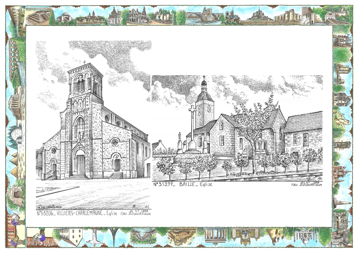 MONOCARTE N 35297-53206 - BAILLE - �glise / VILLIERS CHARLEMAGNE - �glise