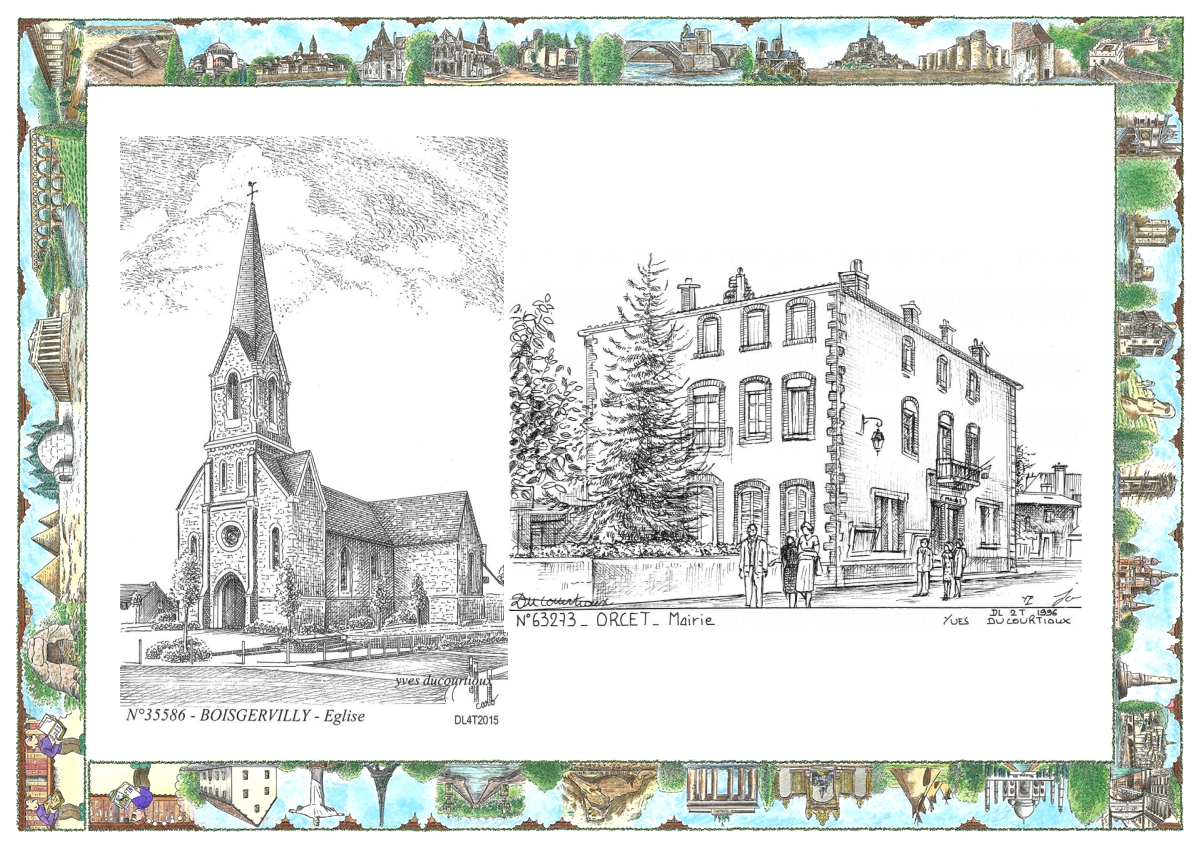 MONOCARTE N 35586-63273 - BOISGERVILLY - �glise / ORCET - mairie