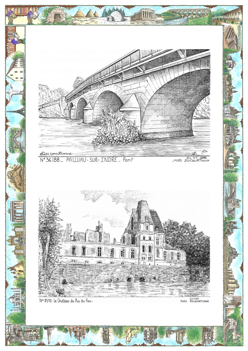 MONOCARTE N 36188-85010 - PALLUAU SUR INDRE - pont / LES EPESSES - le ch�teau du puy du fou
