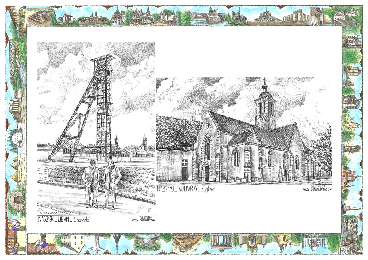 MONOCARTE N 37119-62184 - VOUVRAY - �glise / LIEVIN - chevalet