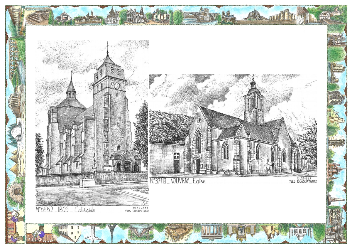 MONOCARTE N 37119-65052 - VOUVRAY - �glise / IBOS - coll�giale