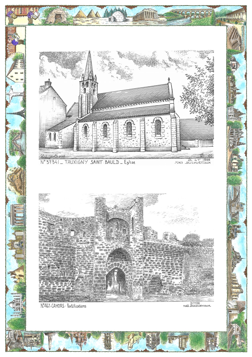 MONOCARTE N 37341-46001 - TAUXIGNY - �glise / CAHORS - fortifications