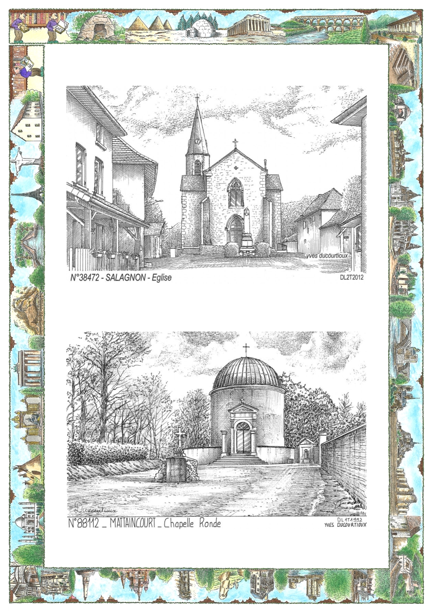 MONOCARTE N 38472-88112 - SALAGNON - �glise / MATTAINCOURT - chapelle ronde