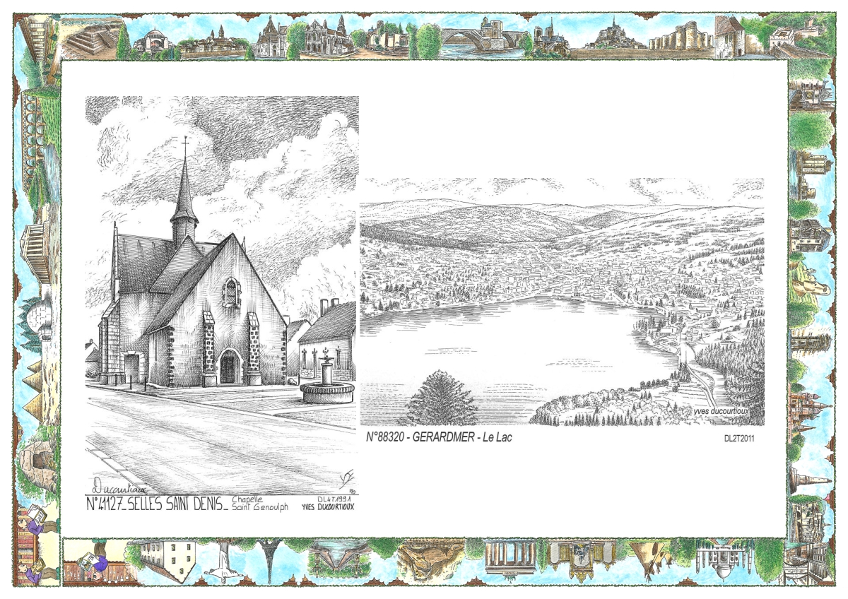 MONOCARTE N 41127-88320 - SELLES ST DENIS - chapelle st genoulph / GERARDMER - le lac