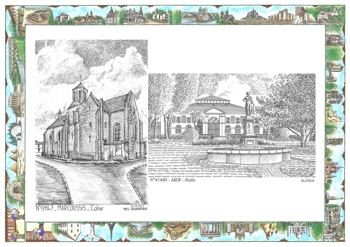 MONOCARTE N 41480-91147 - MER - halle / MARCOUSSIS - �glise
