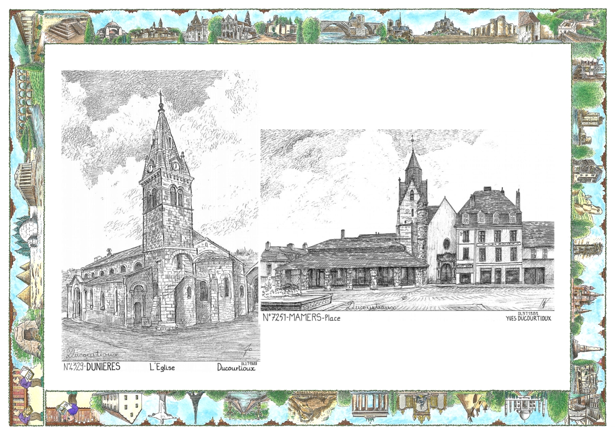 MONOCARTE N 43029-72051 - DUNIERES - �glise / MAMERS - place