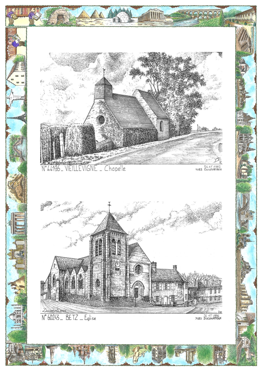MONOCARTE N 44196-60243 - VIEILLEVIGNE - chapelle / BETZ - �glise