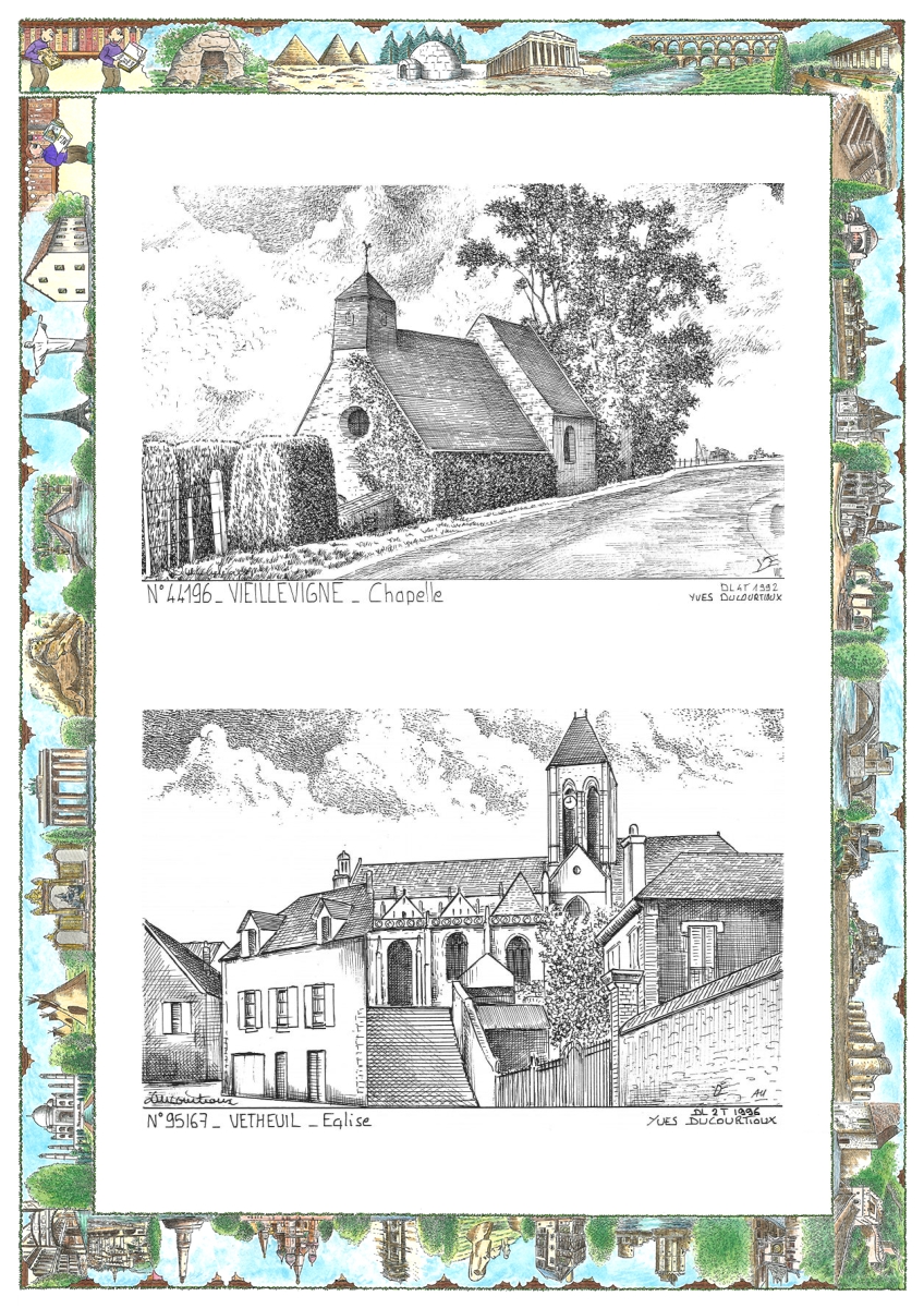 MONOCARTE N 44196-95167 - VIEILLEVIGNE - chapelle / VETHEUIL - �glise