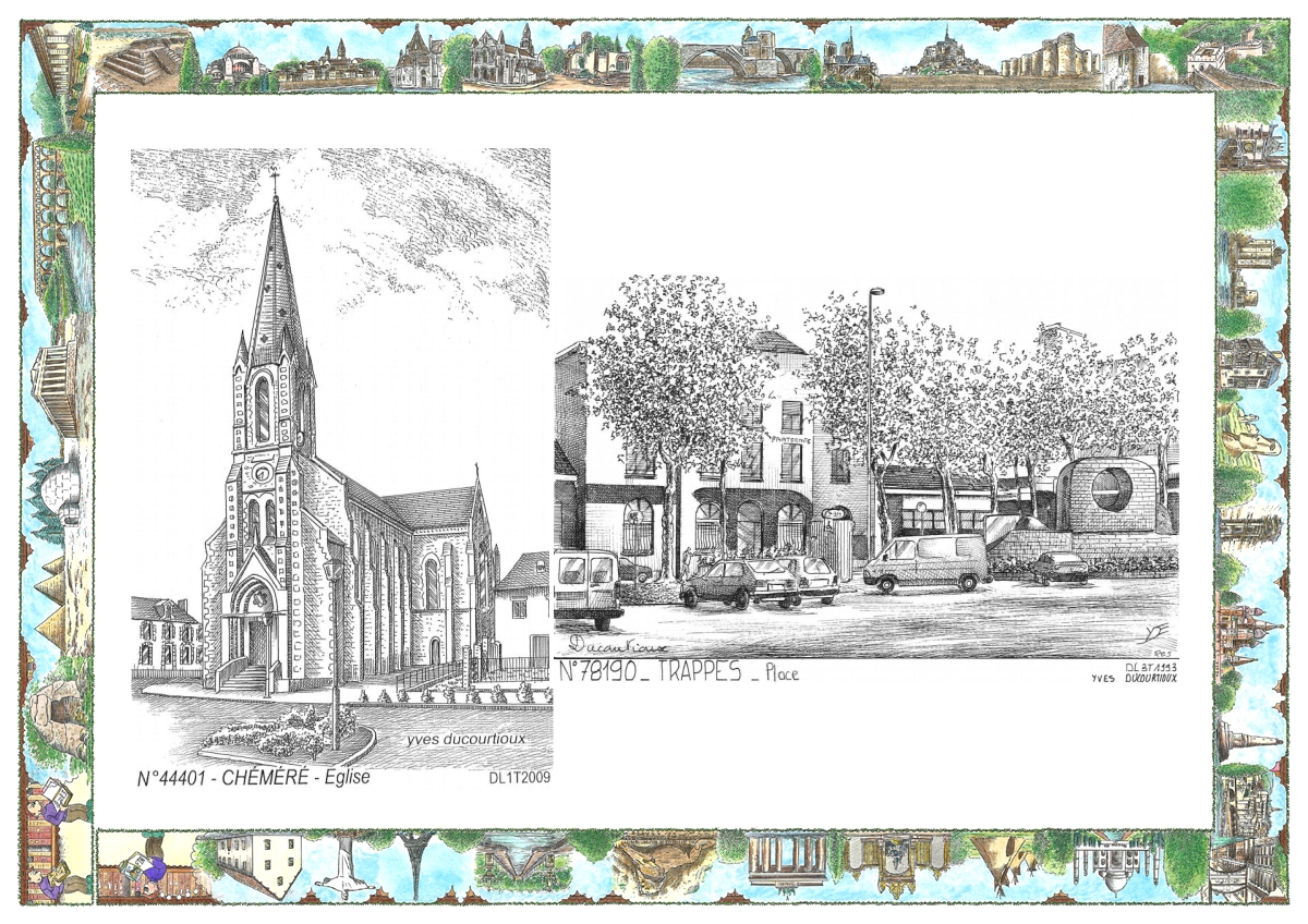 MONOCARTE N 44401-78190 - CHEMERE - �glise / TRAPPES - place