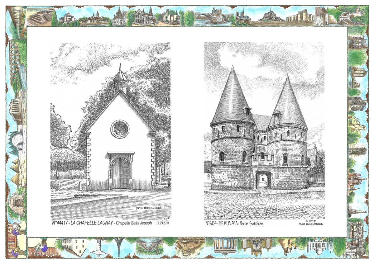 MONOCARTE N 44417-60004 - LA CHAPELLE LAUNAY - chapelle st joseph / BEAUVAIS - porte fortifi�e