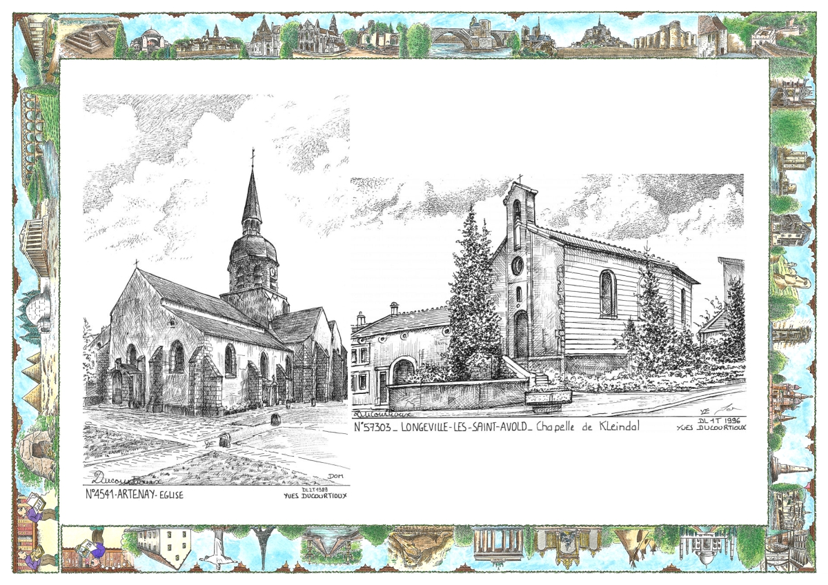 MONOCARTE N 45041-57303 - ARTENAY - �glise / LONGEVILLE LES ST AVOLD - chapelle de kleindol
