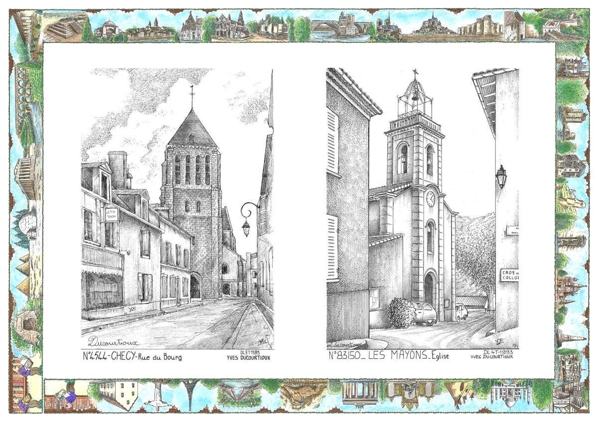MONOCARTE N 45044-83150 - CHECY - rue du bourg / LES MAYONS - �glise