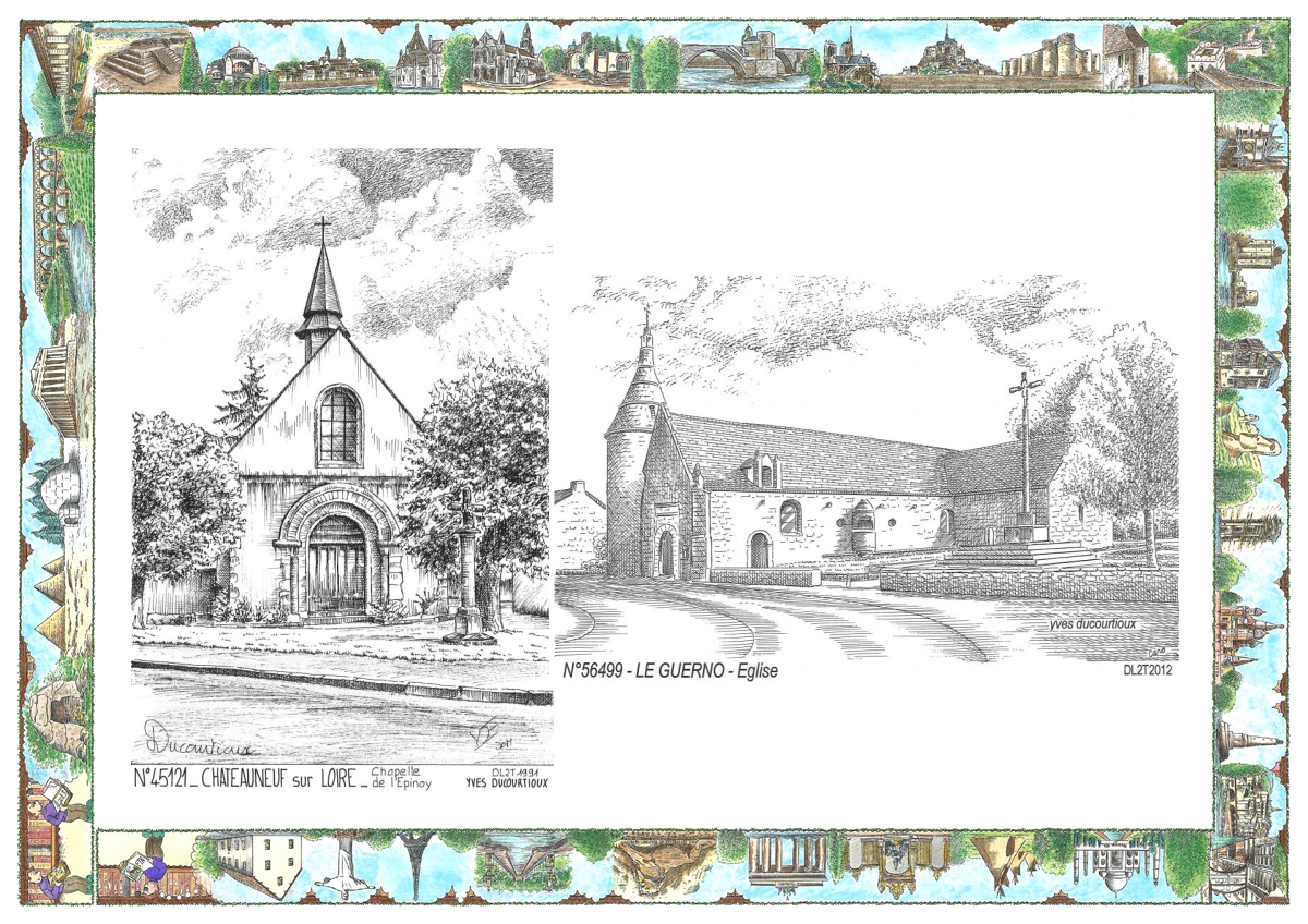 MONOCARTE N 45121-56499 - CHATEAUNEUF SUR LOIRE - chapelle de l �pinoy / LE GUERNO - �glise