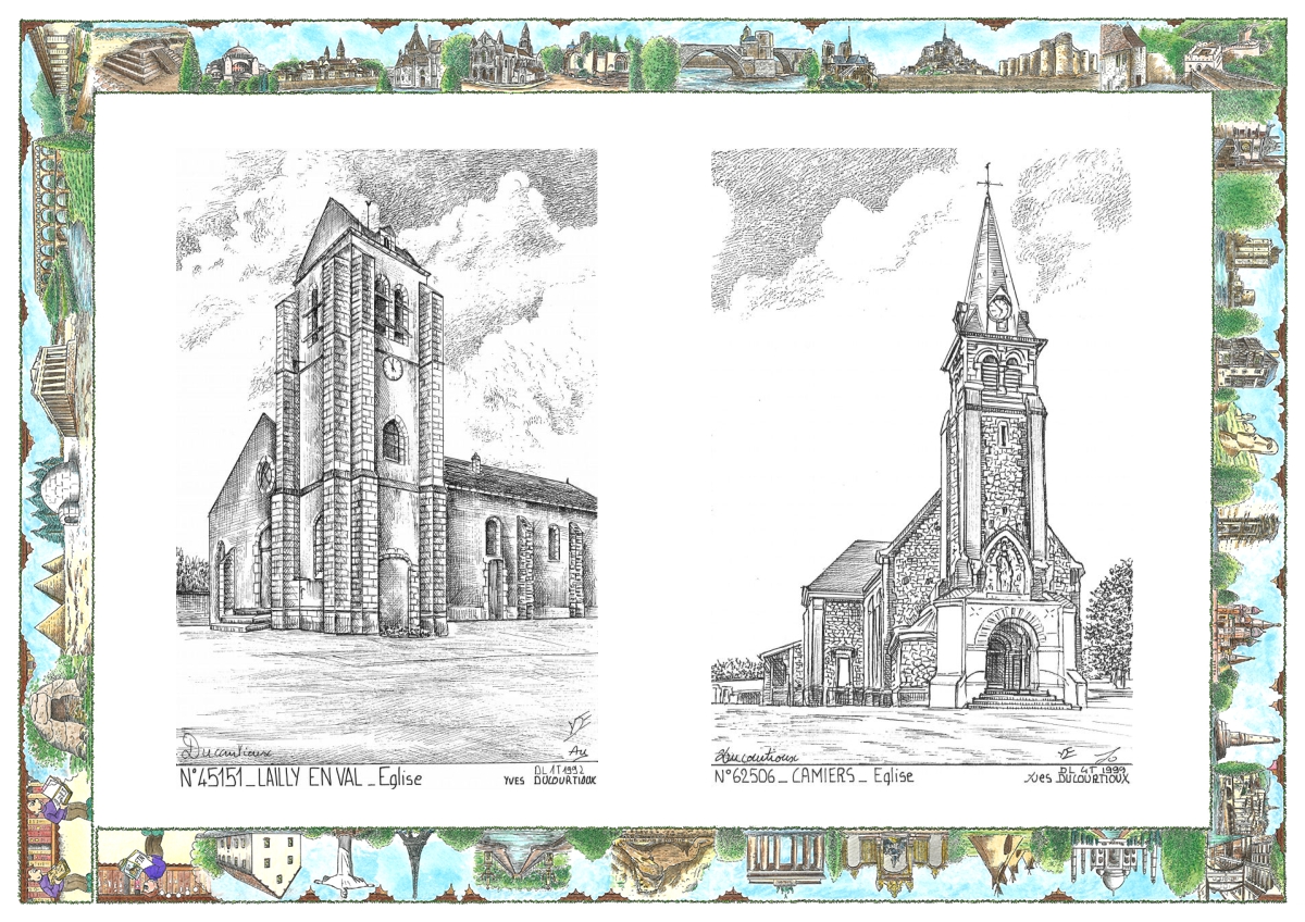 MONOCARTE N 45151-62506 - LAILLY EN VAL - �glise / CAMIERS - �glise