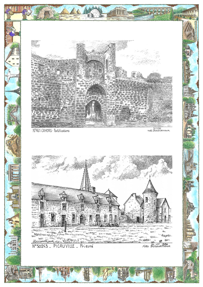 MONOCARTE N 46001-50243 - CAHORS - fortifications / PICAUVILLE - prieur�