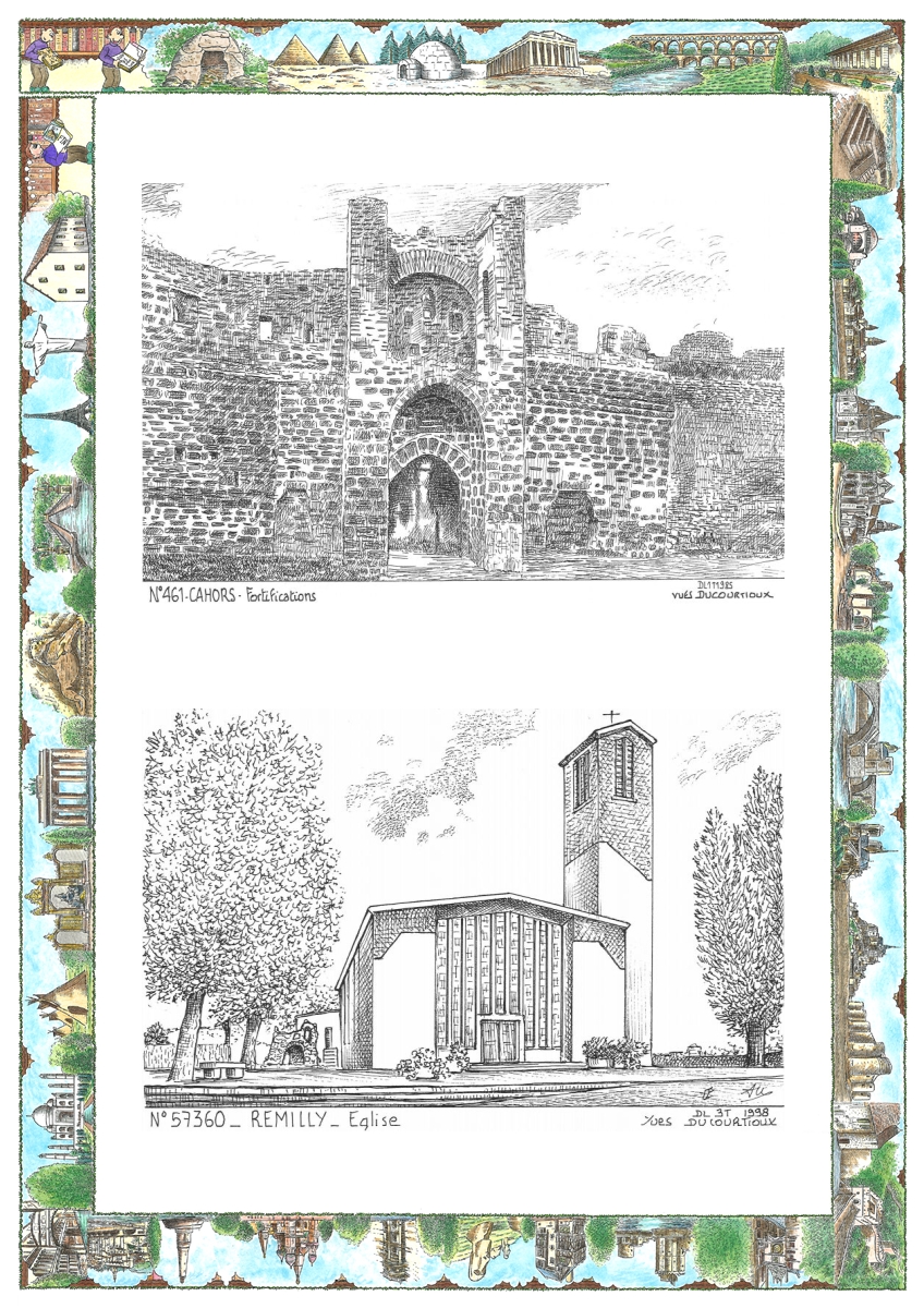 MONOCARTE N 46001-57360 - CAHORS - fortifications / REMILLY - �glise