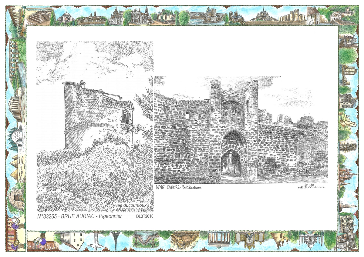 MONOCARTE N 46001-83265 - CAHORS - fortifications / BRUE AURIAC - pigeonnier